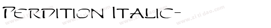 Perdition Italic字体转换